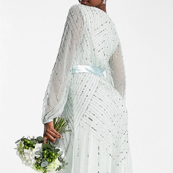 ASOS Frock & Frill Sage Dress - Picture 5 of 6